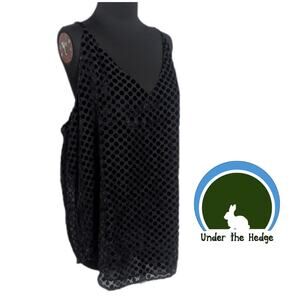 New Loft Black Polka Dot Velvet Burnout Cami Top XL Whimsigoth Y2K J2